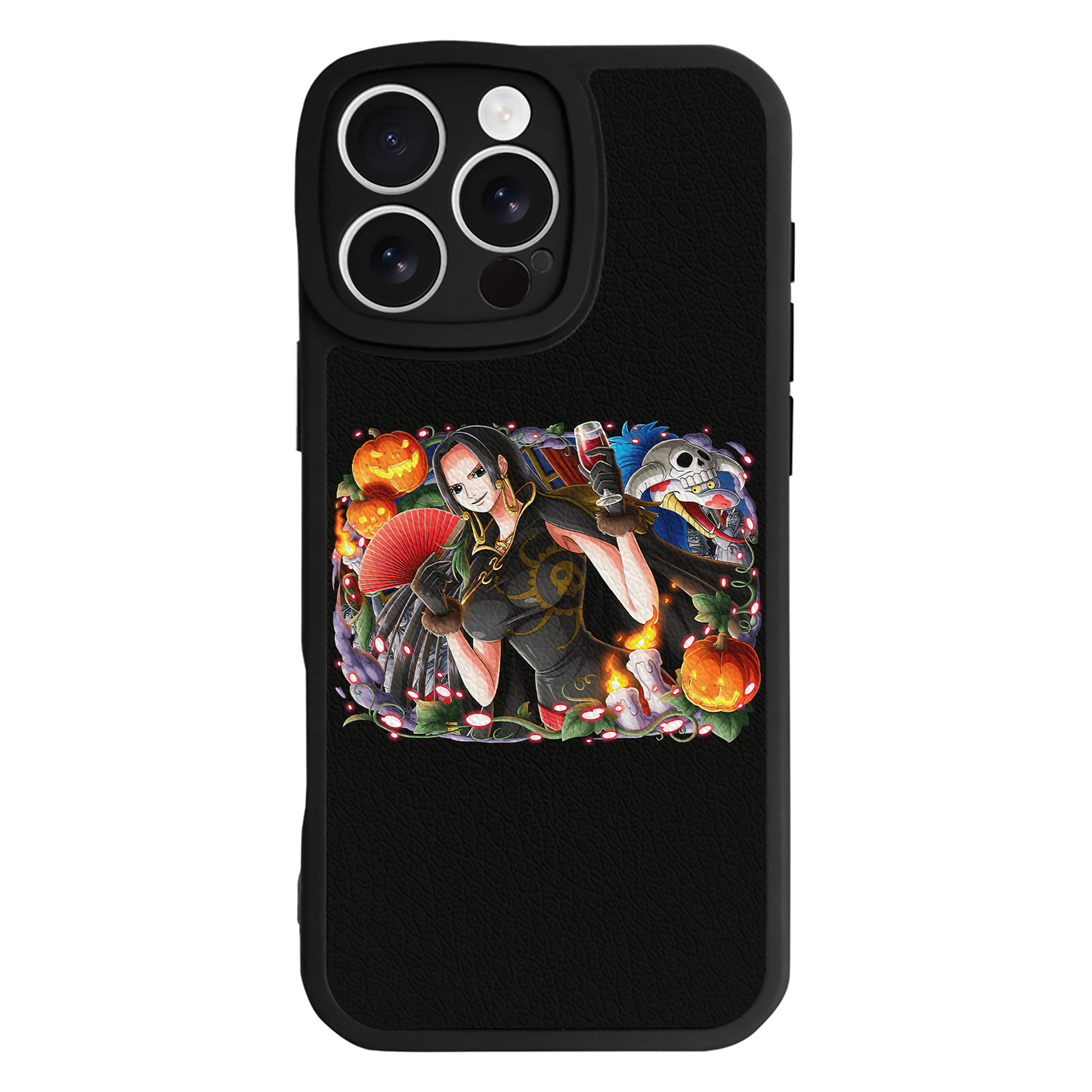 （画像用） ワンピース ボア・ハンコック ONE PIECE Boa·Hancock 【iPhone 16シリーズ対応】シリコンスマホケース（レザー調） 材質：シリコン